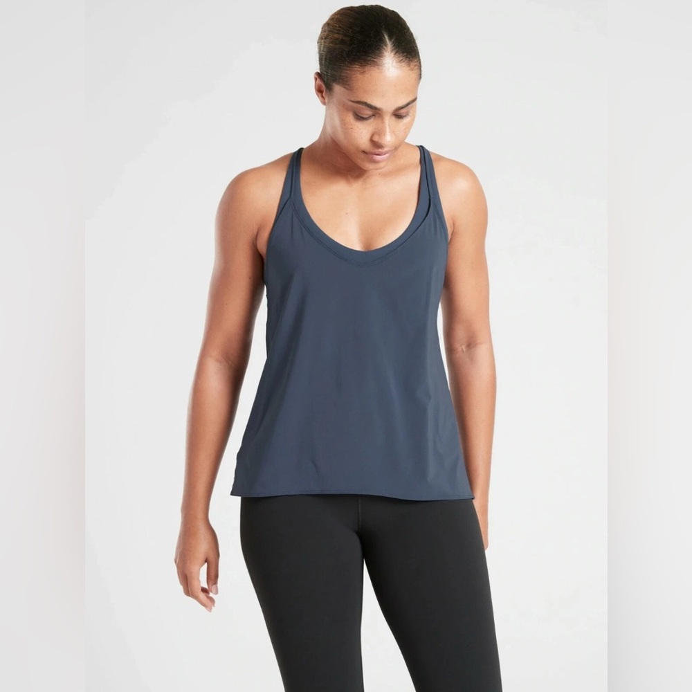 Athleta Womens Blue Solace Support Top Tank